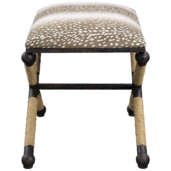 Uttermost Fawn Small Bench, Rustic Iron