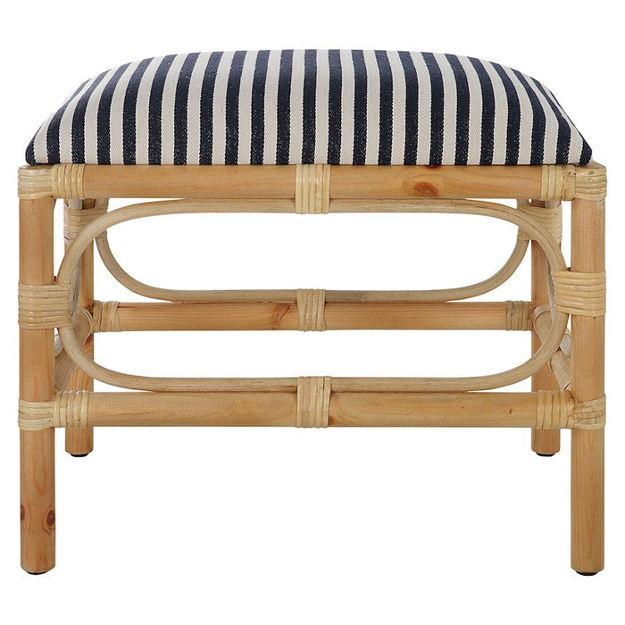 Uttermost Laguna Small Striped Bench, Natural - 23666