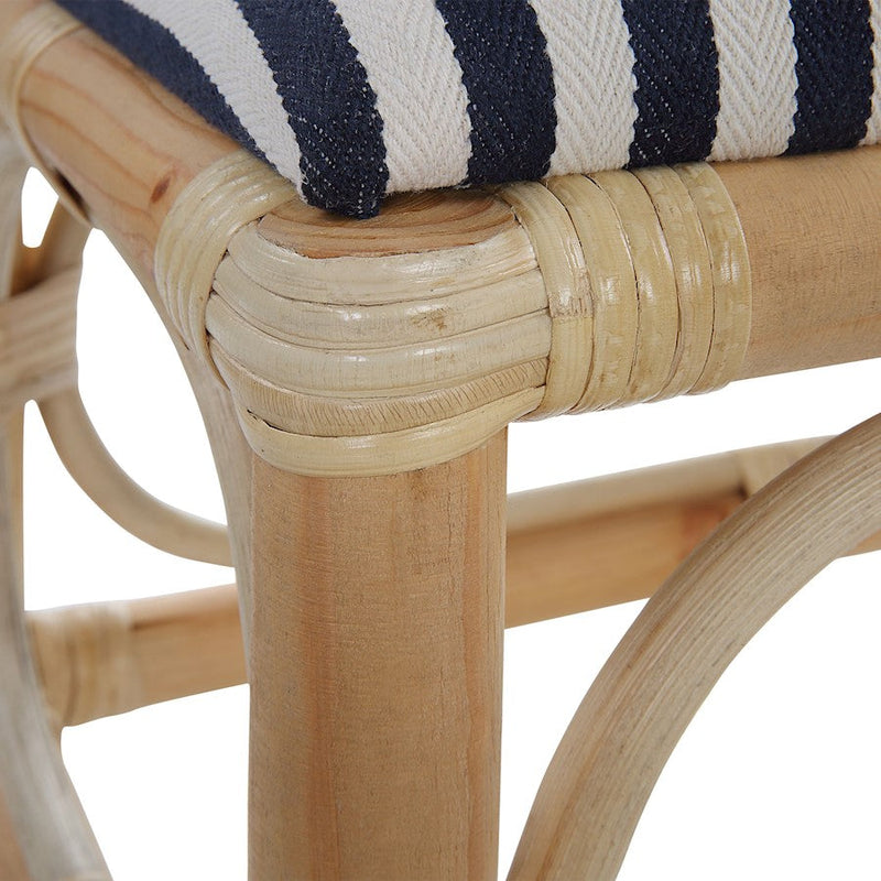 Uttermost Laguna Small Striped Bench, Natural