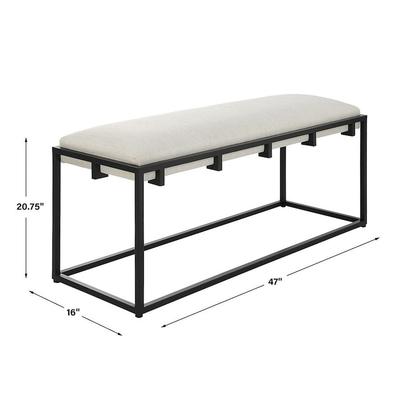 Uttermost Paradox Iron/Fabric Bench