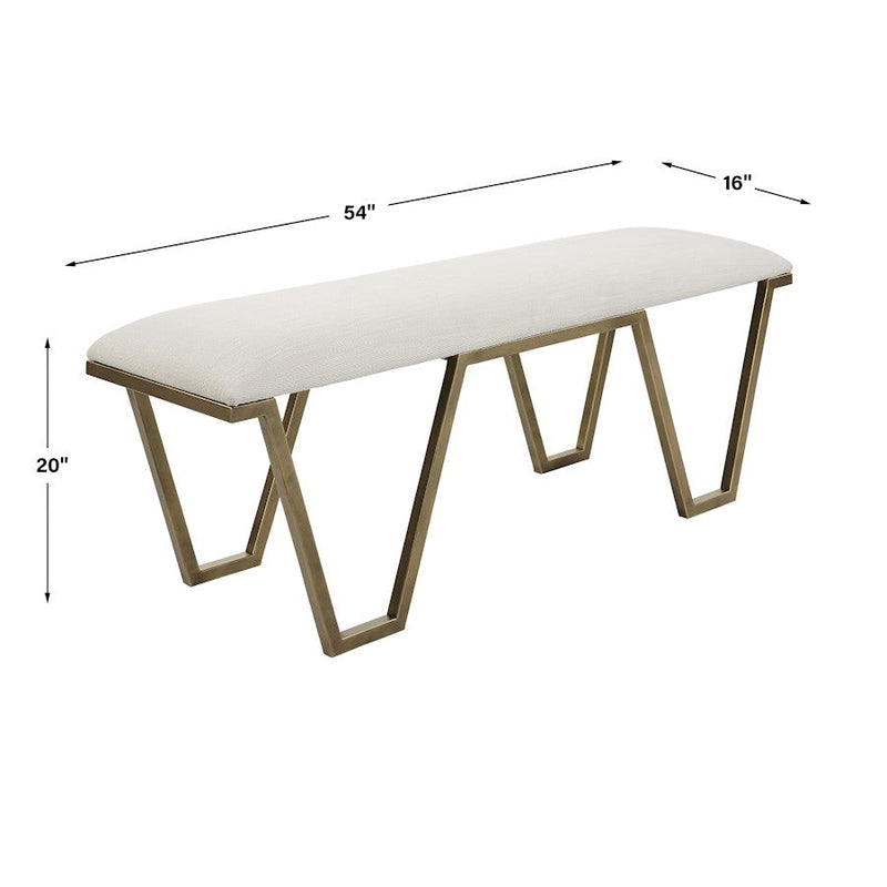 Uttermost Farrah Geometric Bench