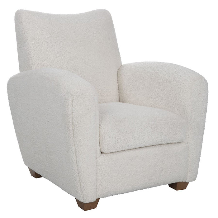 Uttermost Teddy Shearling Accent Chair, White