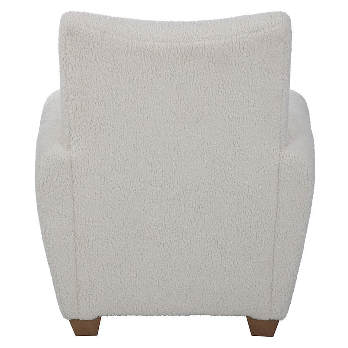 Uttermost Teddy Shearling Accent Chair, White