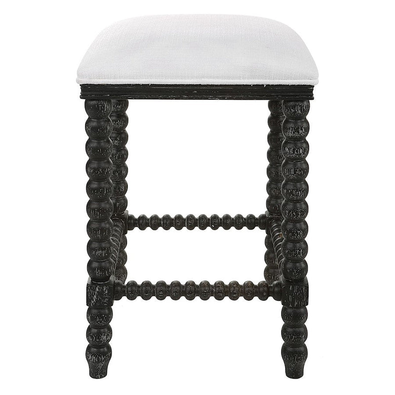 Uttermost Pryce Black Backless Counter Stool