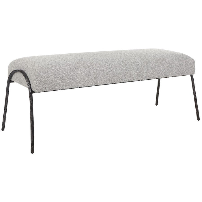 Uttermost Jacobsen Modern Gray Bench