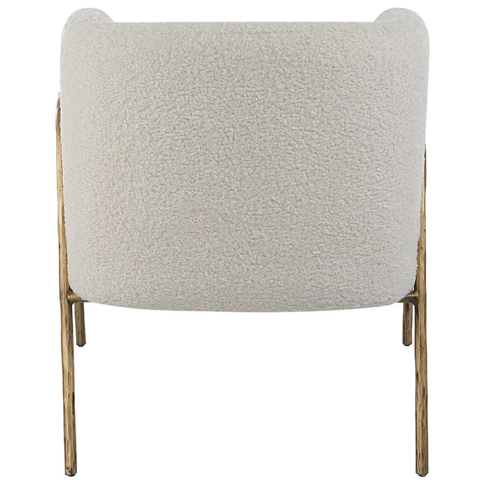 Uttermost Jacobsen Off White Shearling Accent Chair