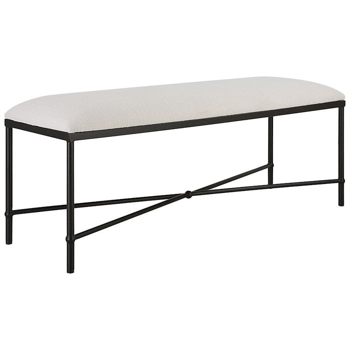 Uttermost Avenham Framed Bench, Black