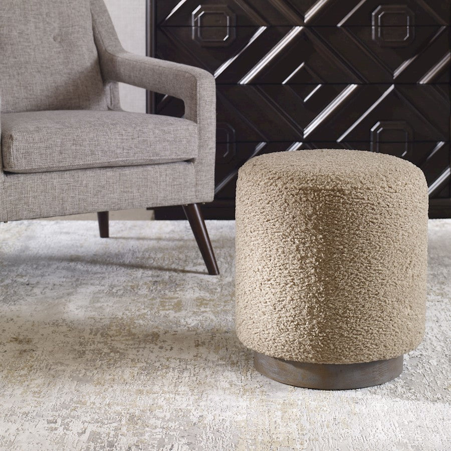 Uttermost Avila Latte Round Ottoman - 23714