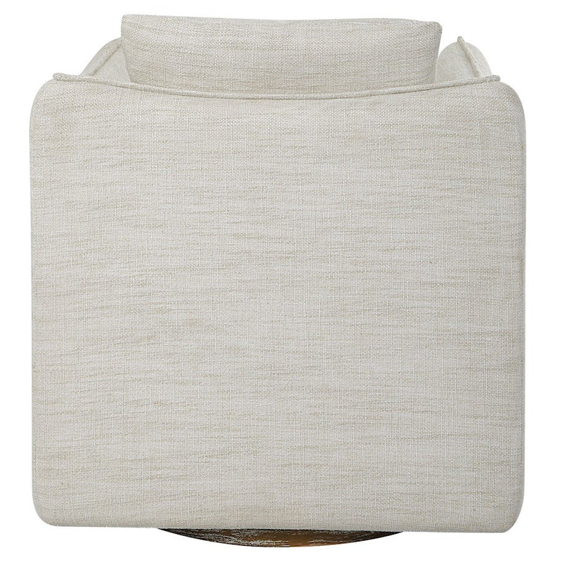 Uttermost Corben Swivel Armchair, White