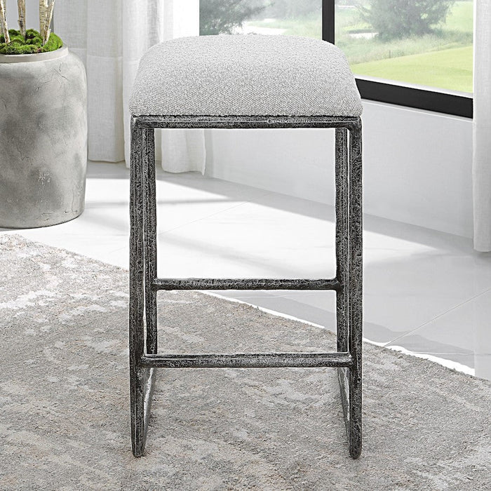 Uttermost Brisbane Counter Stool, Charcoal