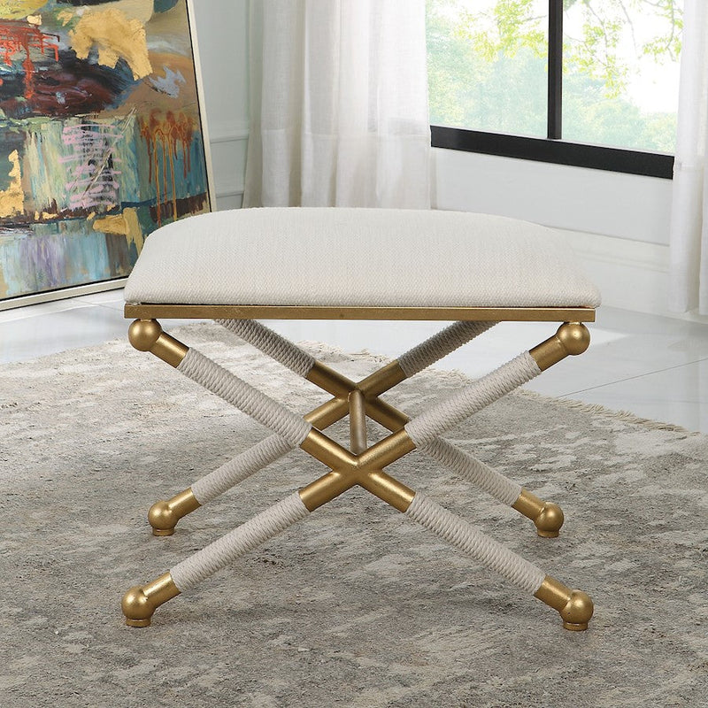 Uttermost Socialite Small Bench, White