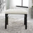 Uttermost Diverge White Shearling Small Bench, Satin Black