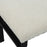 Uttermost Diverge White Shearling Small Bench, Satin Black