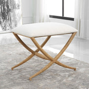Uttermost Expedition White Fabric Small Bench - 23751