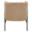 Uttermost Jacobsen Tan Shearling Barrel Chair, Dark Bronze