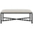 Uttermost Iron Drops Cushioned Bench, Satin Black - 23756