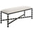 Uttermost Iron Drops Cushioned Bench, Satin Black