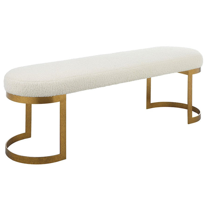 Uttermost Infinity Bench, Antique Gold Leaf