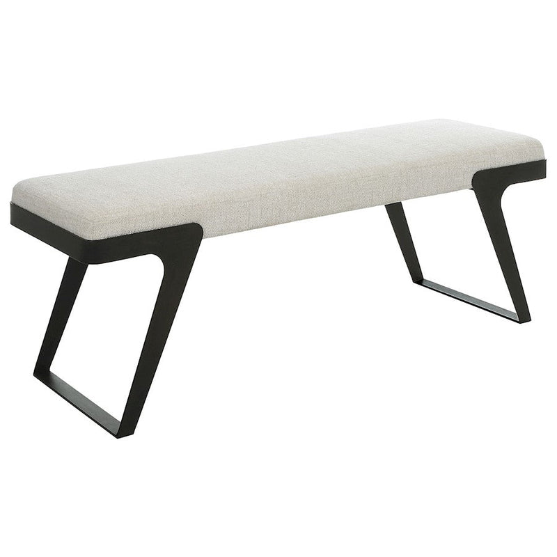 Uttermost Hover Modern Bench, Aged Black