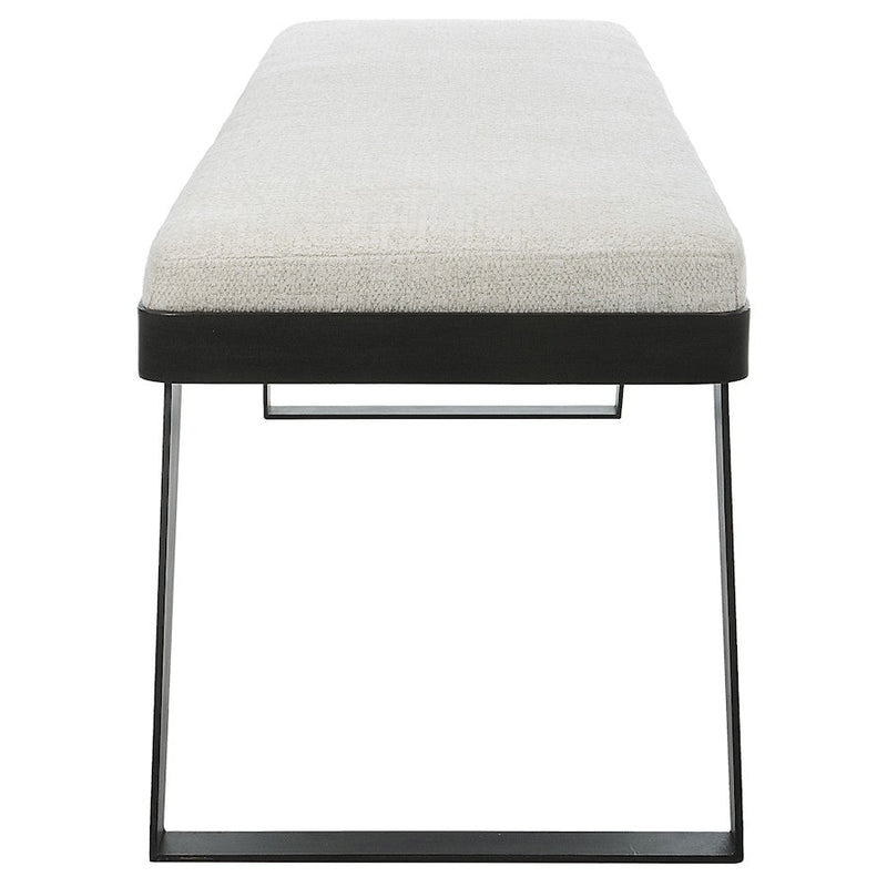Uttermost Hover Modern Bench, Aged Black