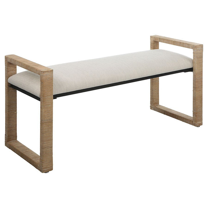 Uttermost Areca Coastal Rattan Bench