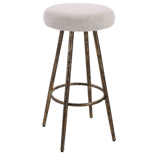 Uttermost Braven White Fabric Counter Stool - 23771