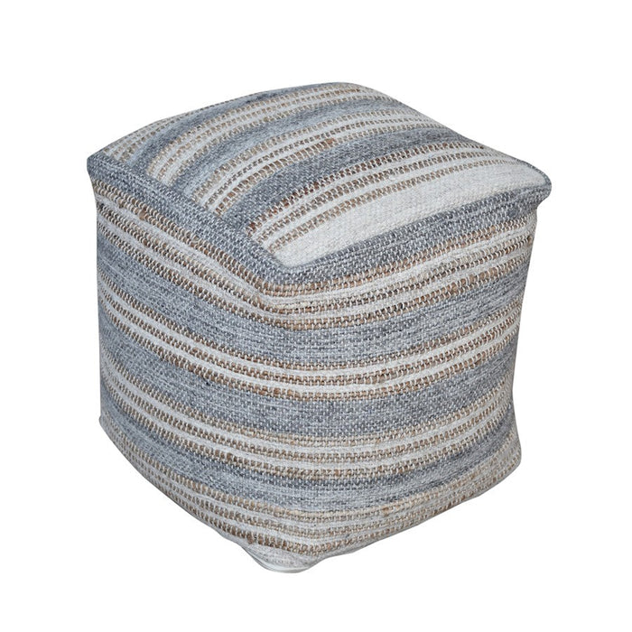 Uttermost Mesick Handwoven Gray Pouf