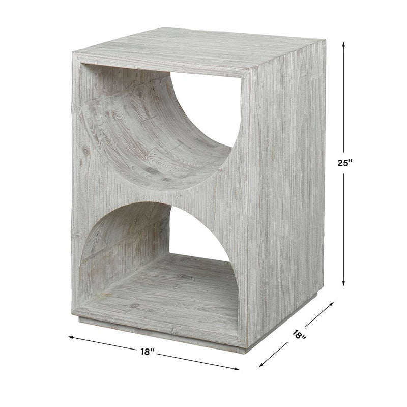 Uttermost Hans White Side Table