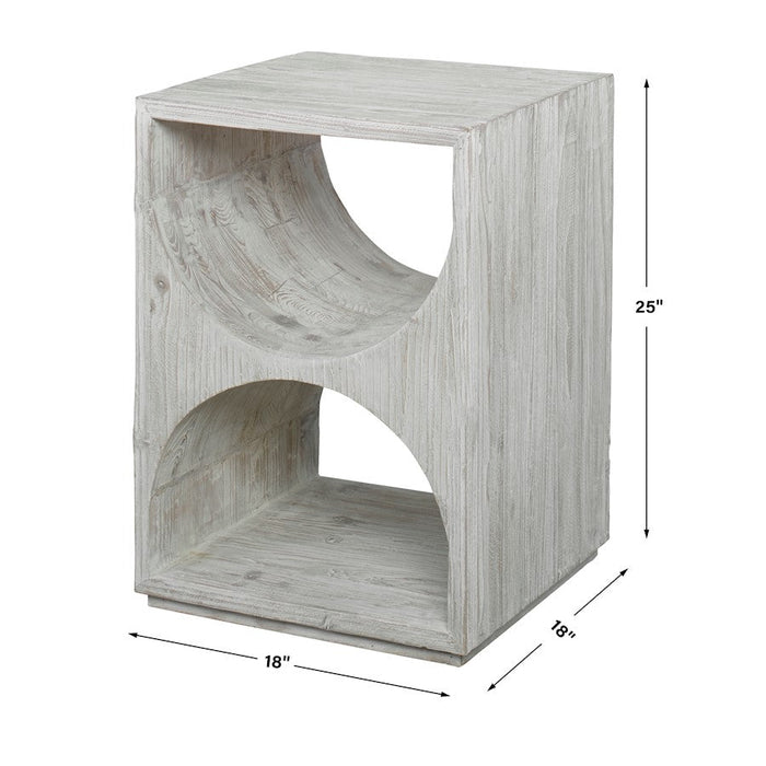 Uttermost Hans White Side Table