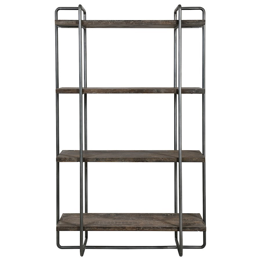 Uttermost Stilo Urban Industrial Etagere, Dark Brushed Pewter - 24970