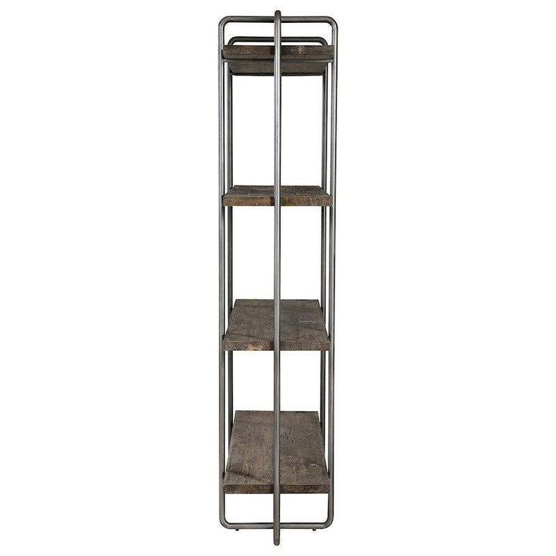 Uttermost Stilo Urban Industrial Etagere, Dark Brushed Pewter