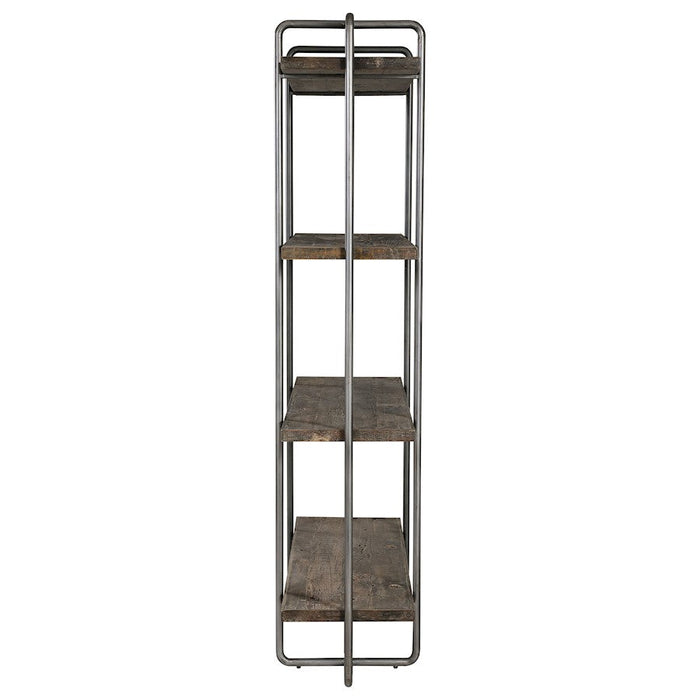 Uttermost Stilo Urban Industrial Etagere, Dark Brushed Pewter