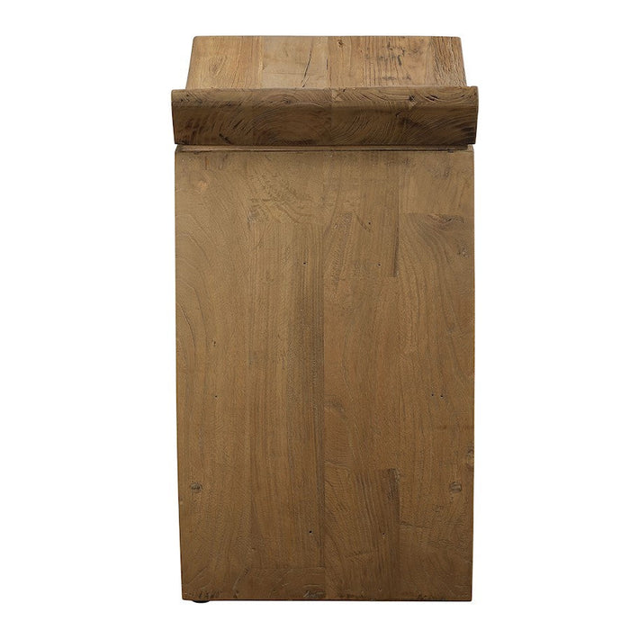 Uttermost Connor Modern Wood Counter Stool, Dark Steel