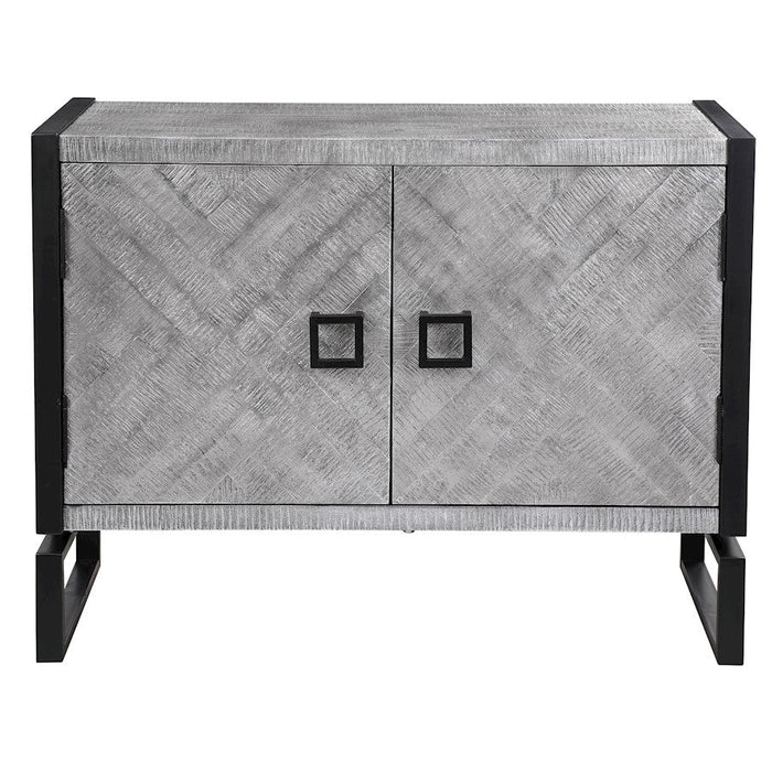 Uttermost Keyes 2 Door Gray Cabinet, Charcoal - 24990