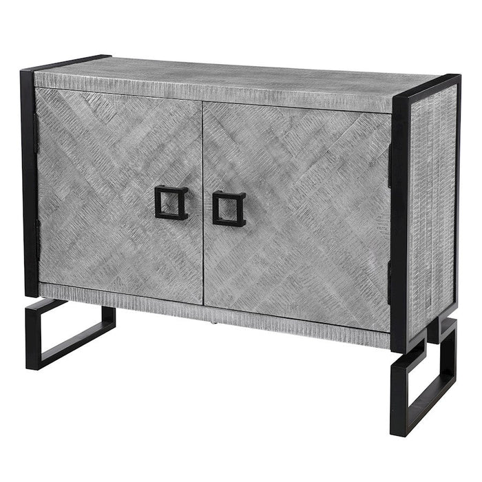 Uttermost Keyes 2 Door Gray Cabinet, Charcoal