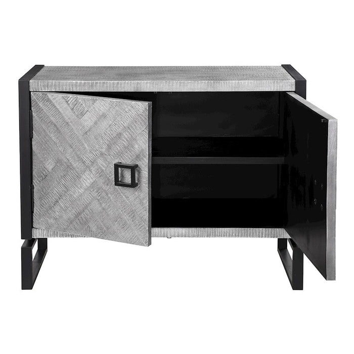 Uttermost Keyes 2 Door Gray Cabinet, Charcoal