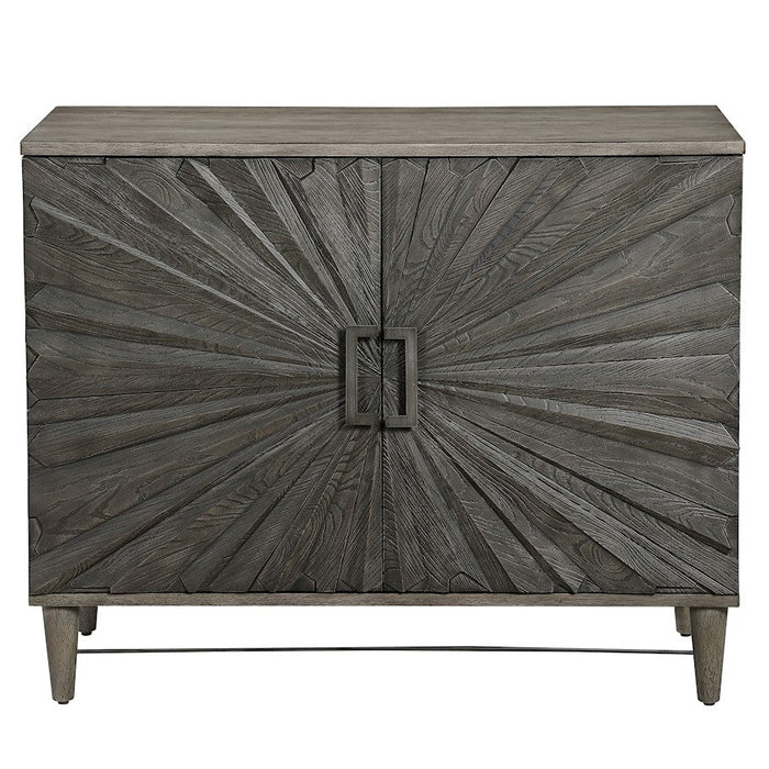 Uttermost Shield Gray Oak 2 Door Cabinet - 25085