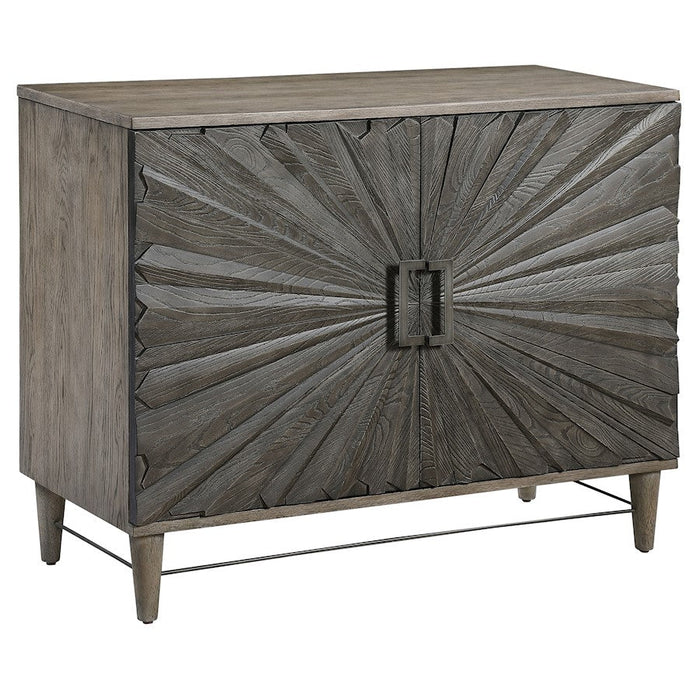 Uttermost Shield Gray Oak 2 Door Cabinet