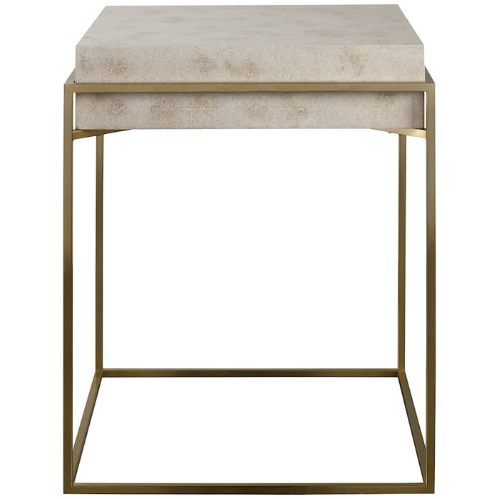 Uttermost Inda Modern Accent Table, Brushed Brass