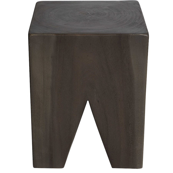 Uttermost Armin Solid Wood Accent Stool, Satin Gray - 25133