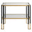 Uttermost Kentmore Glass Side Table, Matte Black/Brushed Gold