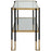 Uttermost Kentmore Glass Side Table, Matte Black/Brushed Gold