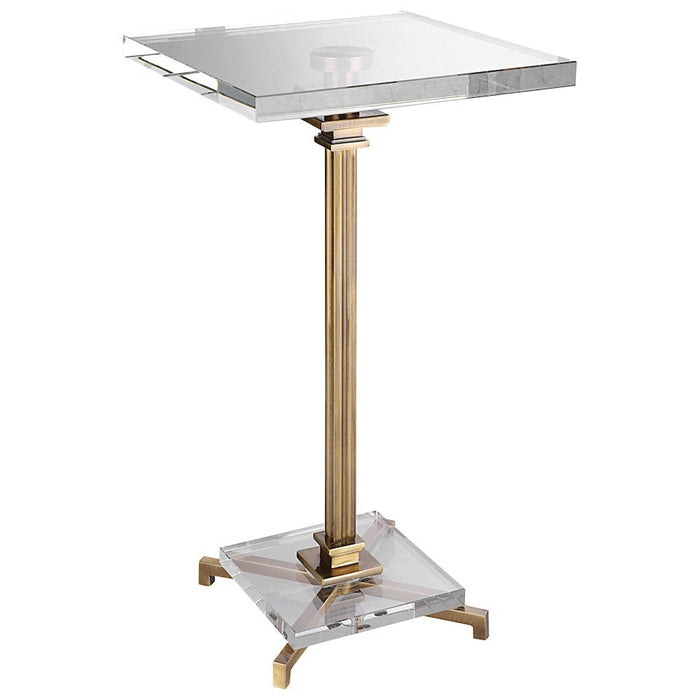 Uttermost Richelieu Traditional Drink Table, Brushed Brass