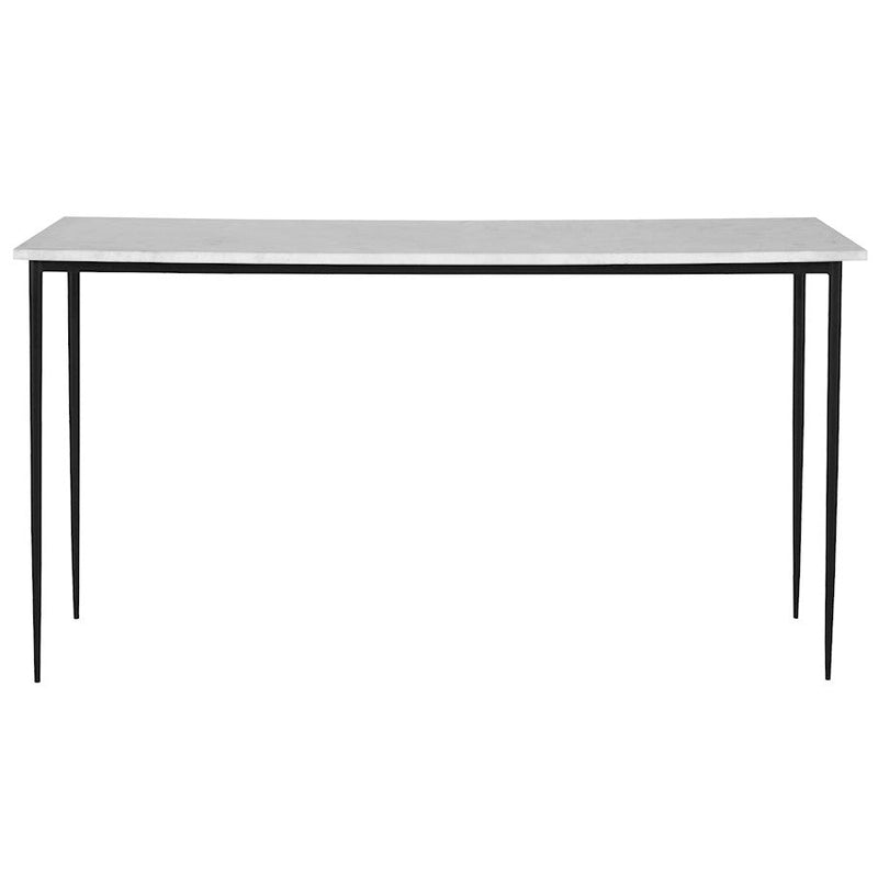 Uttermost Nightfall Console Table, White Marble - 25173