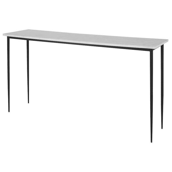 Uttermost Nightfall Console Table, White Marble