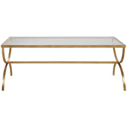 Uttermost Crescent Coffee Table, Antiqued Gold - 25186