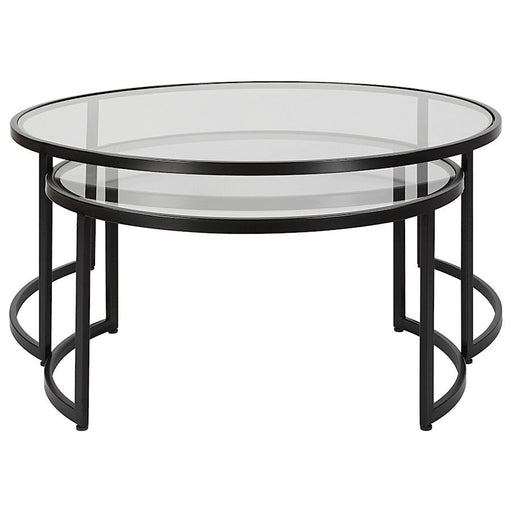 Uttermost Rhea Set of 2, Nesting Coffee Tables, Satin Black