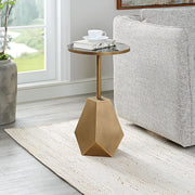 Uttermost Comet Geometric Bronze Accent Table - 25211