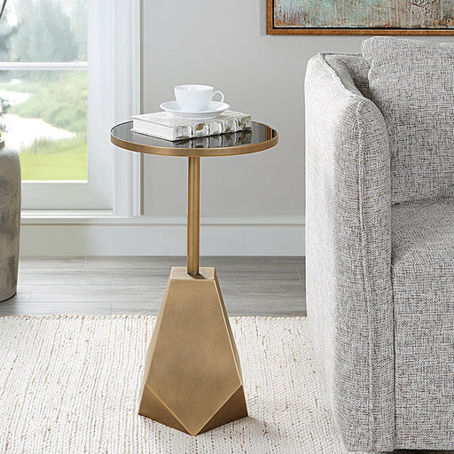 Uttermost Comet Geometric Bronze Accent Table