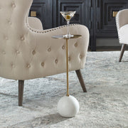Uttermost Gimlet White Drink Table - 25216
